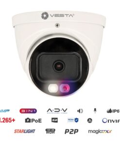 Dome IP 4MP Smart Dual Light Active Deterrence Magic Color da esterno VESTA IPC-T34-L-MC-PV