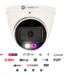 Dome IP 5MP Smart Dual Light Active Deterrence Pro AI da esterno VESTA IPC-T35-AS-PV